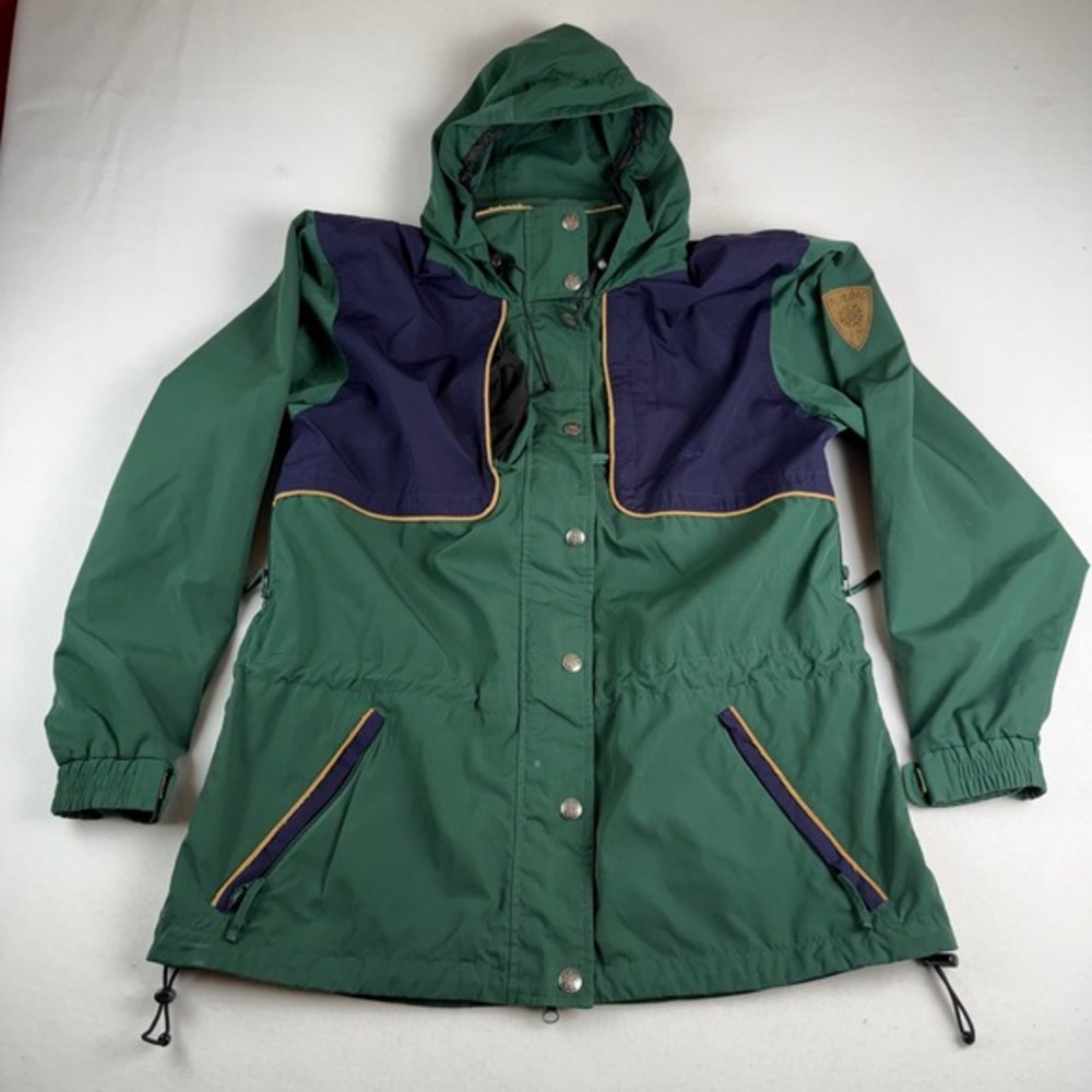 L.L Bean Vintage Jacket Full Zip Windbreaker Hooded Nordic Woman's Large‎